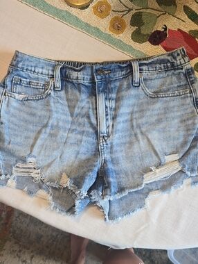 Aerie Light Blue Distressed Denim Women’s Shorts